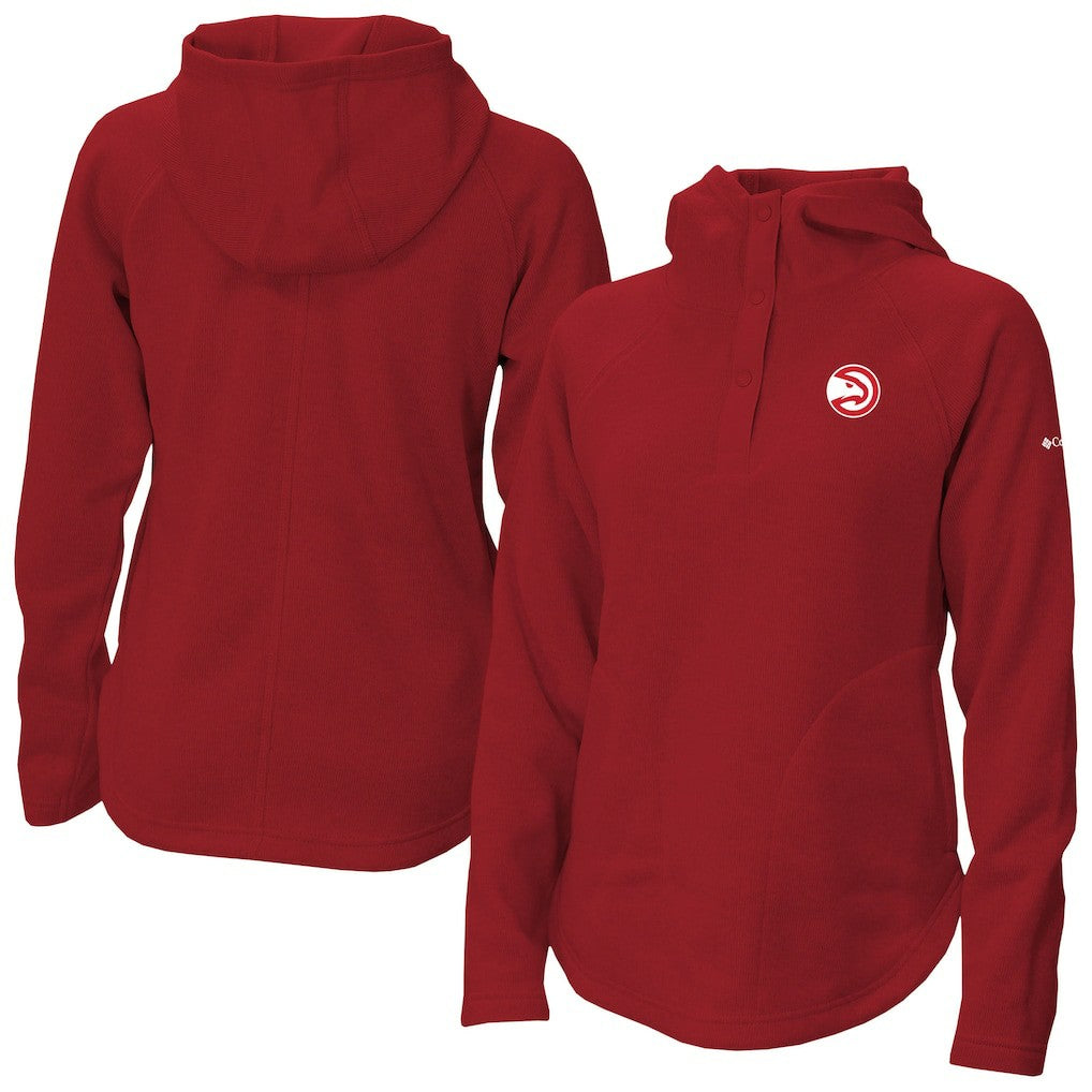 Atlanta Hawks Women's Sweater Weather Quarter-Snap Hoodie Red