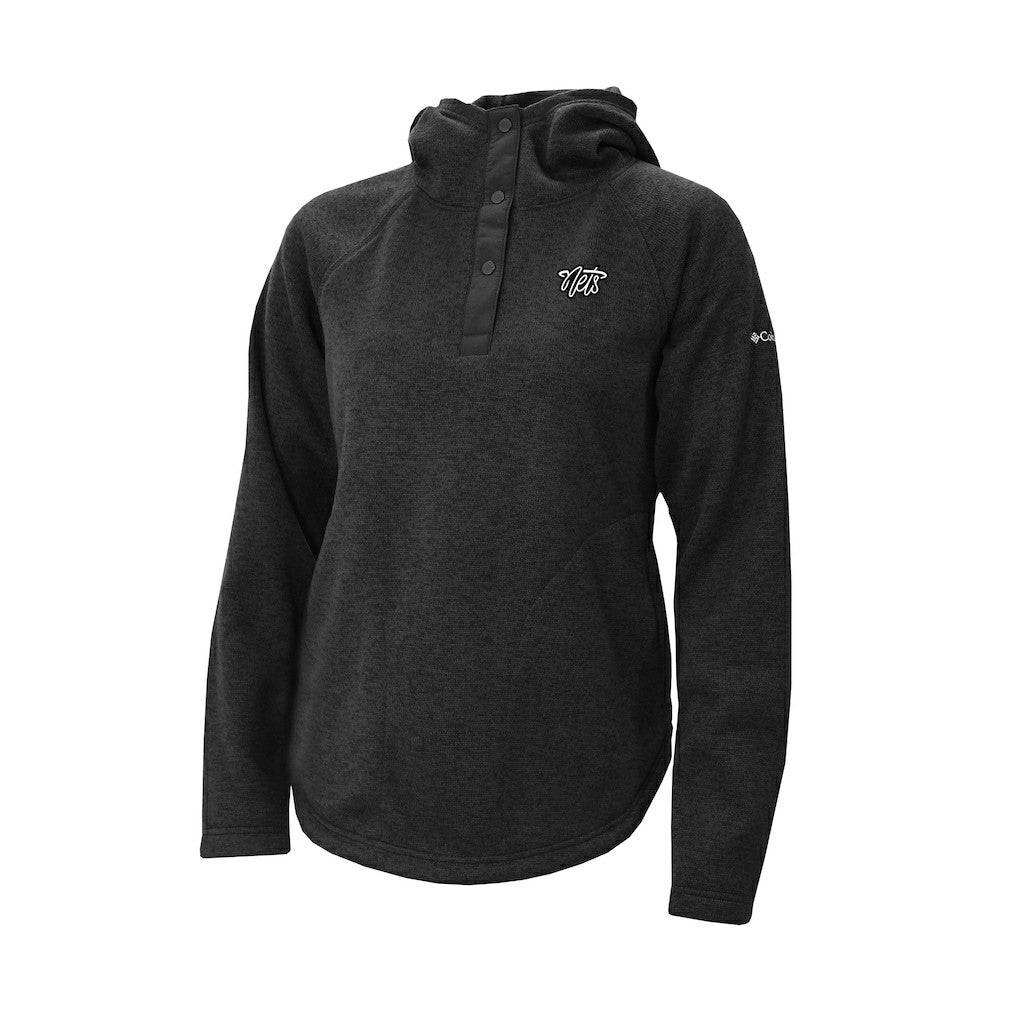 Brooklyn Nets Women's Sweater Weather Quarter-Snap Hoodie Black