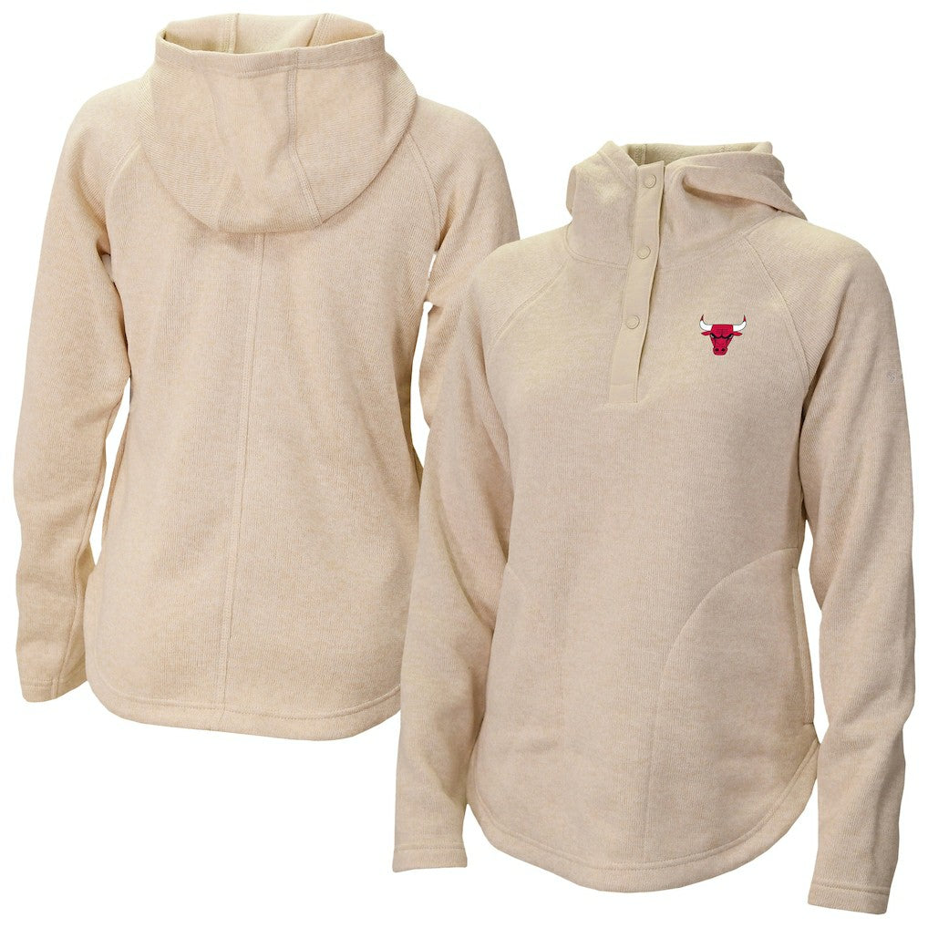 Chicago Bulls Women's Sweater Weather Quarter-Snap Hoodie White