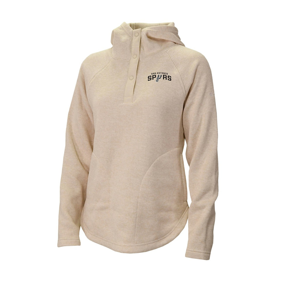 San Antonio Spurs Women's Sweater Weather Quarter-Snap Hoodie White