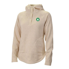 Boston Celtics Women's Sweater Weather Quarter-Snap Hoodie Natural