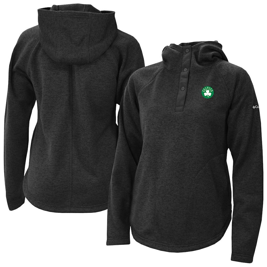 Boston Celtics Women's Sweater Weather Quarter-Snap Hoodie Black