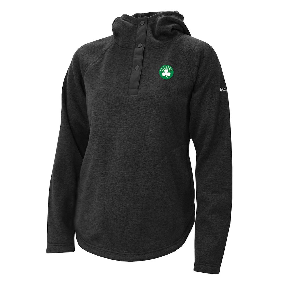 Boston Celtics Women's Sweater Weather Quarter-Snap Hoodie Black