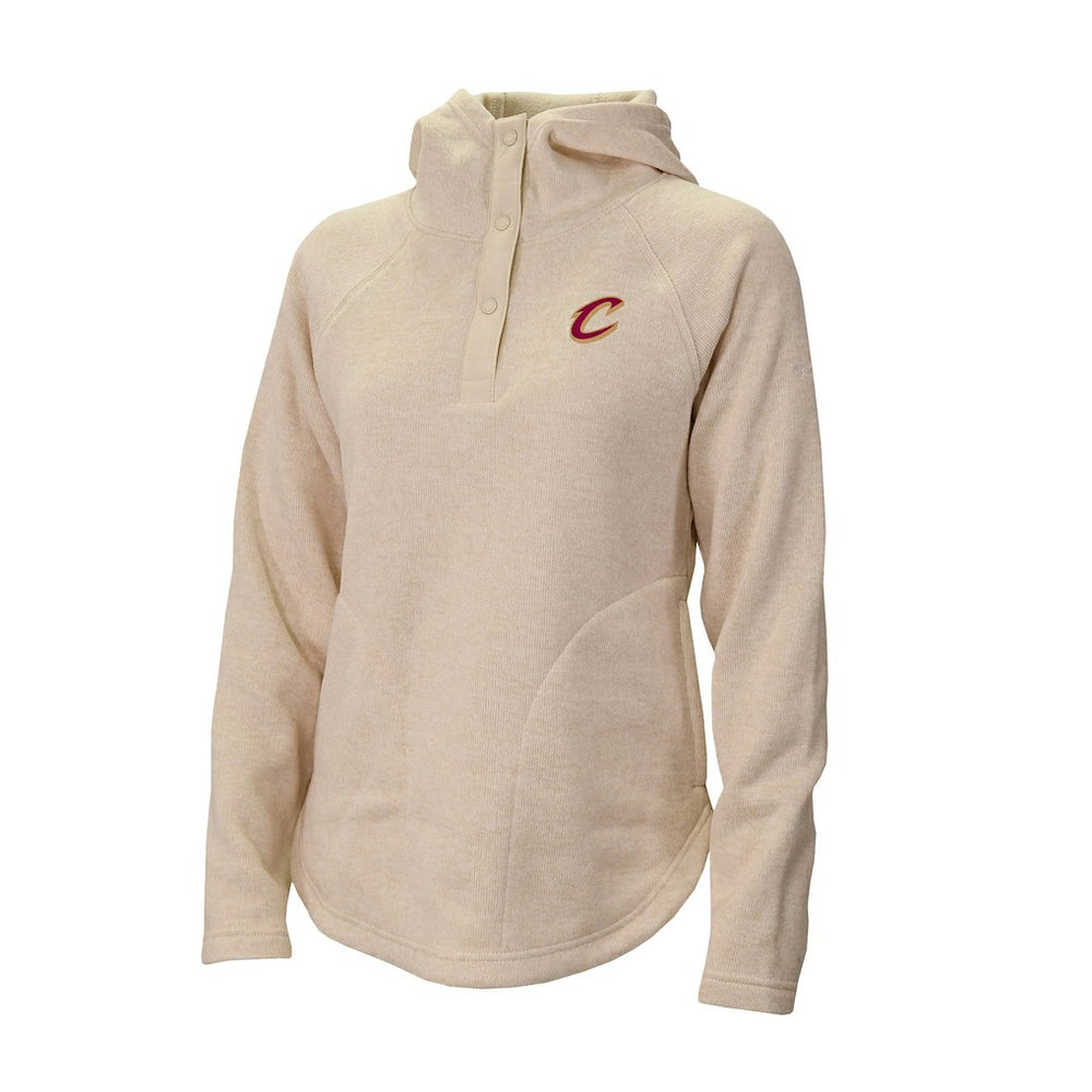 Cleveland Cavaliers Women's Sweater Weather Quarter-Snap Hoodie White