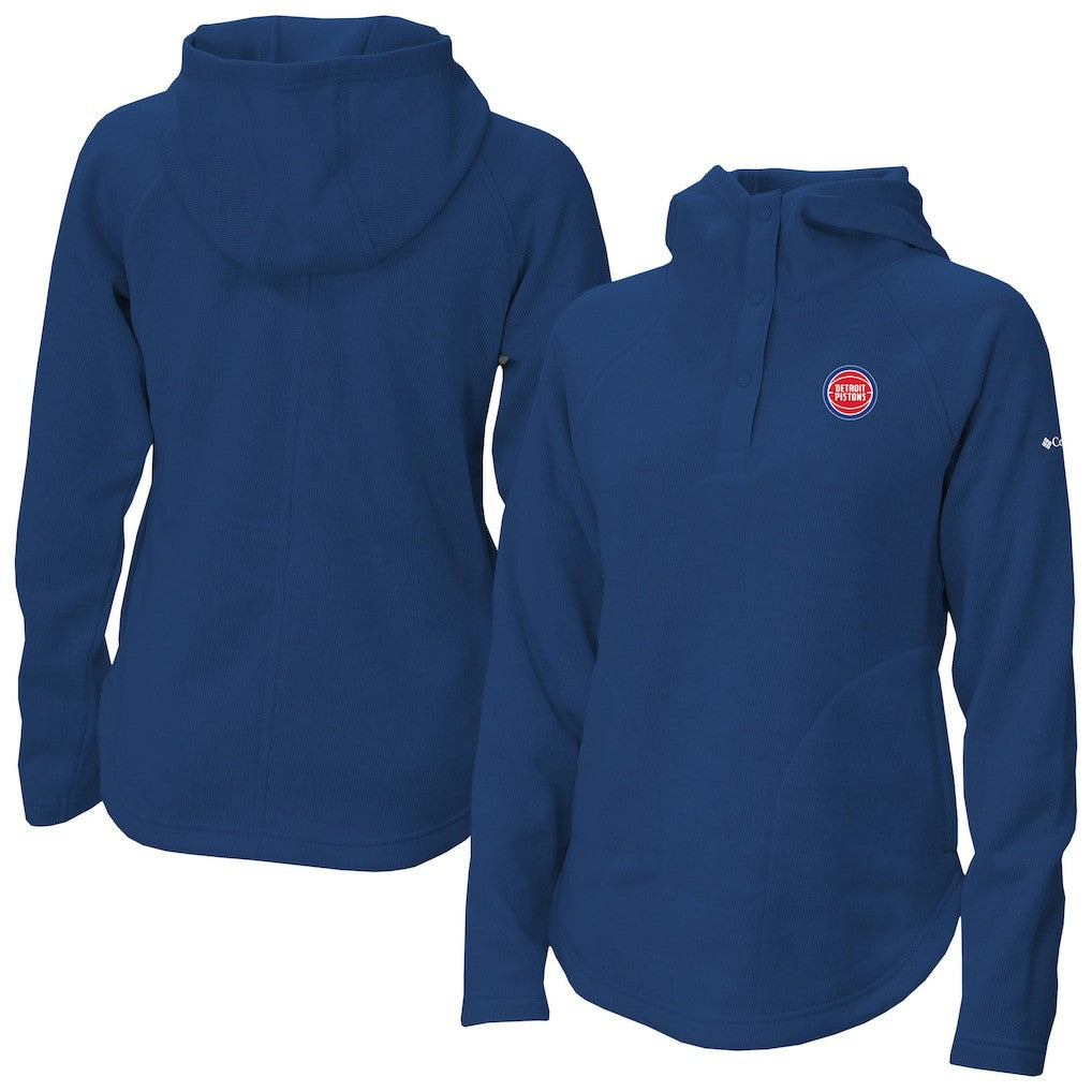 Detroit Pistons Women's Sweater Weather Quarter-Snap Hoodie Blue