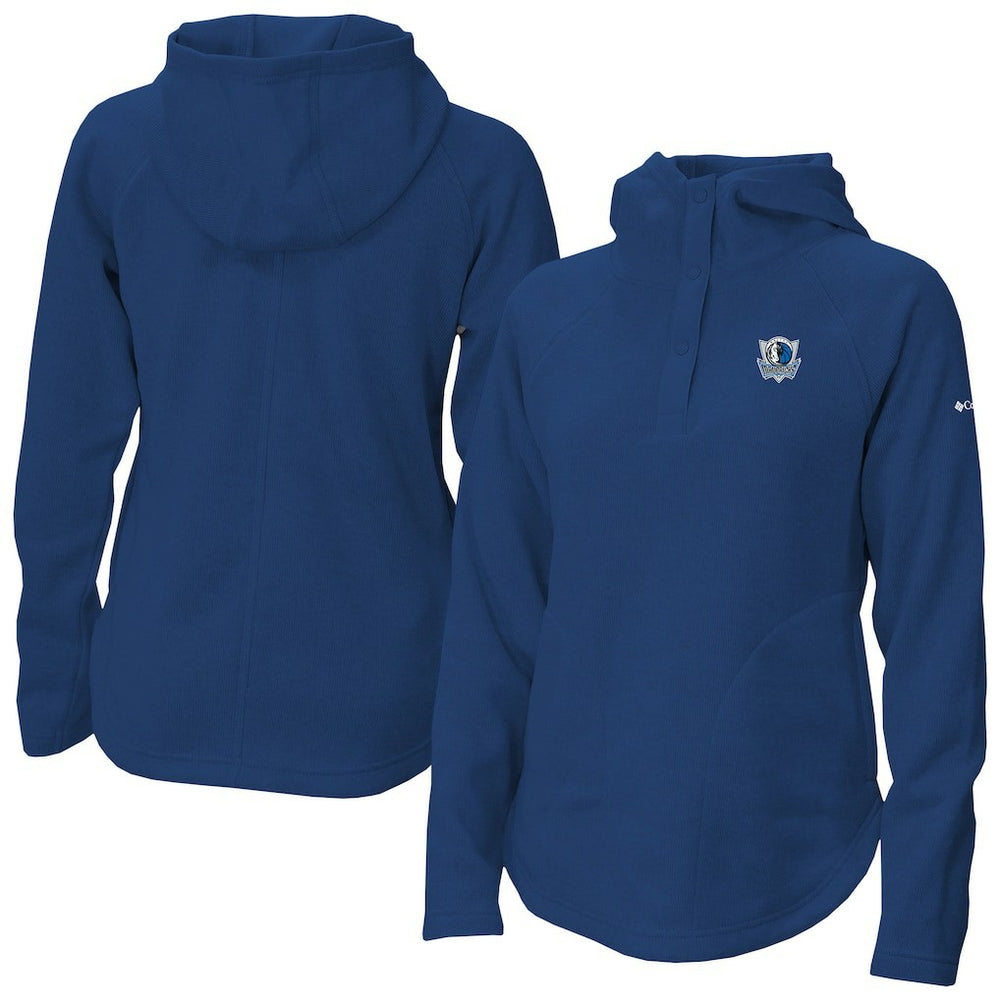 Dallas Mavericks Women's Sweater Weather Quarter-Snap Hoodie Blue
