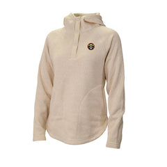 Denver Nuggets Women's Sweater Weather Quarter-Snap Hoodie White