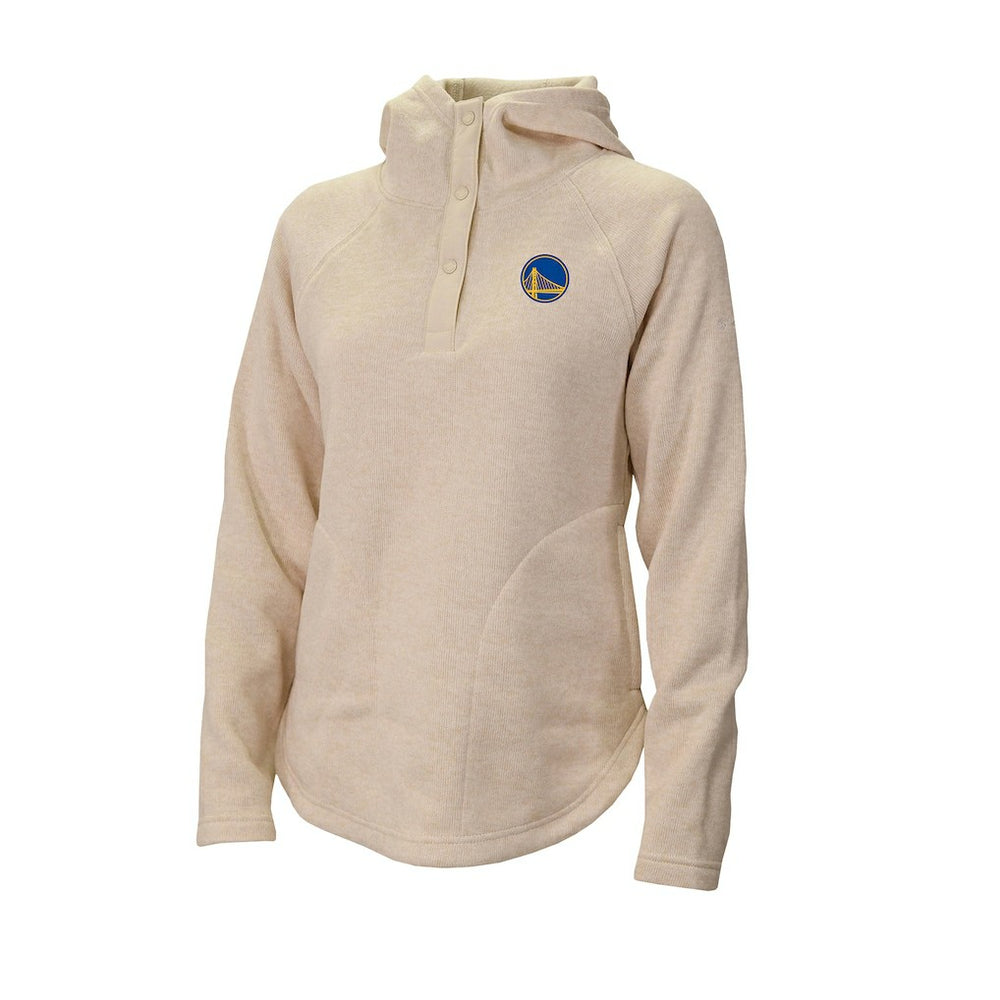 Golden State Warriors Women's Sweater Weather Quarter-Snap Hoodie White