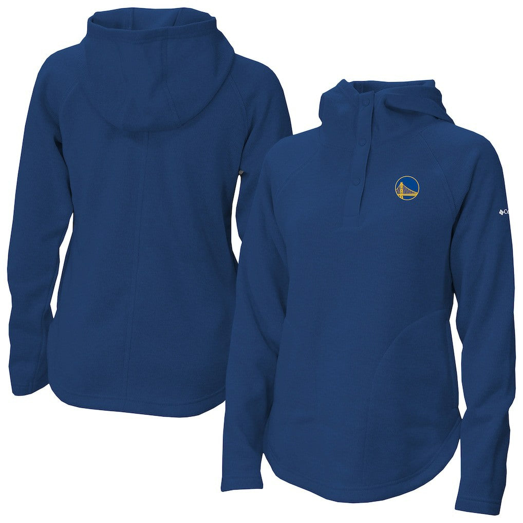 Golden State Warriors Women's Sweater Weather Quarter-Snap Hoodie Royal