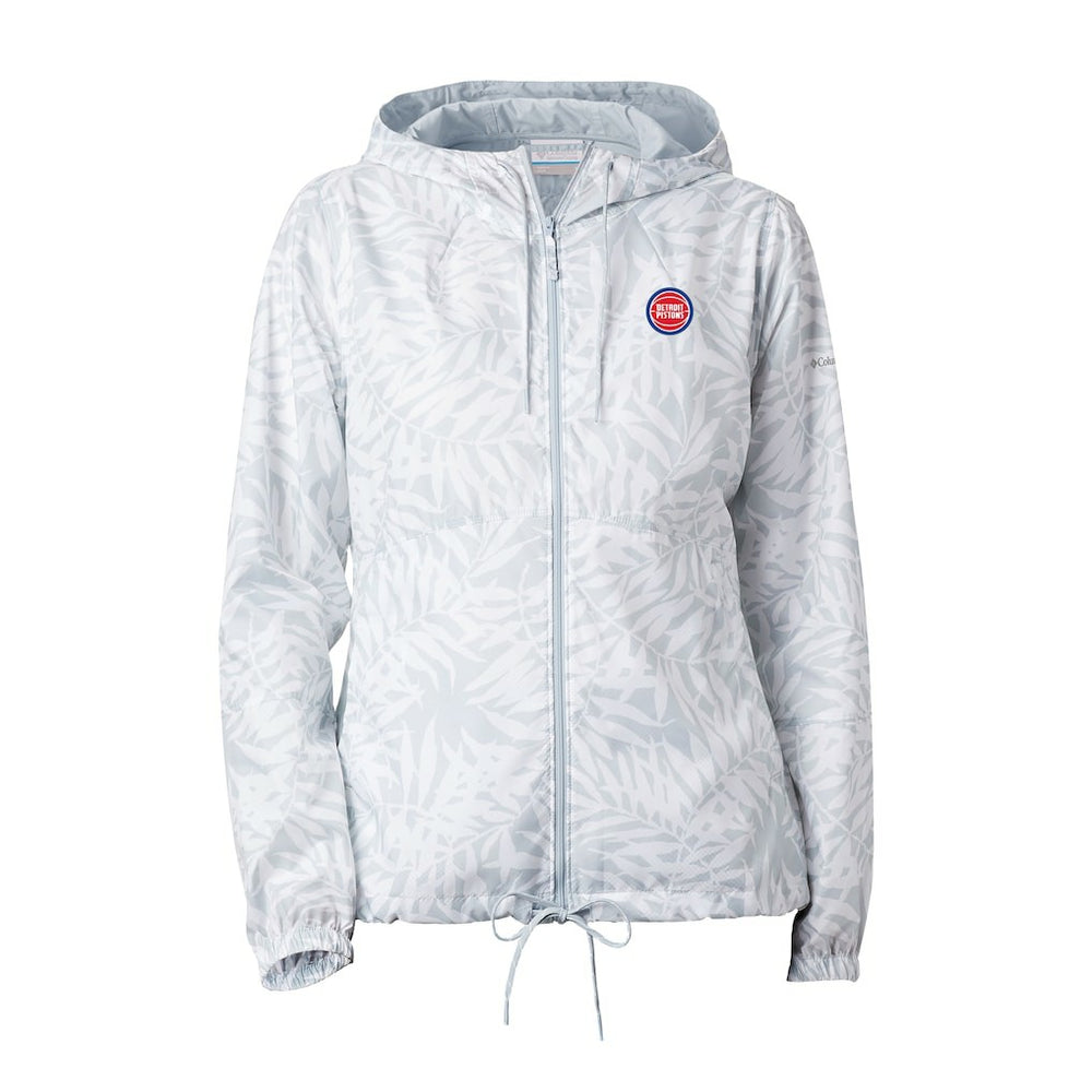 Detroit Pistons Women's Flash Forward Windbreaker White