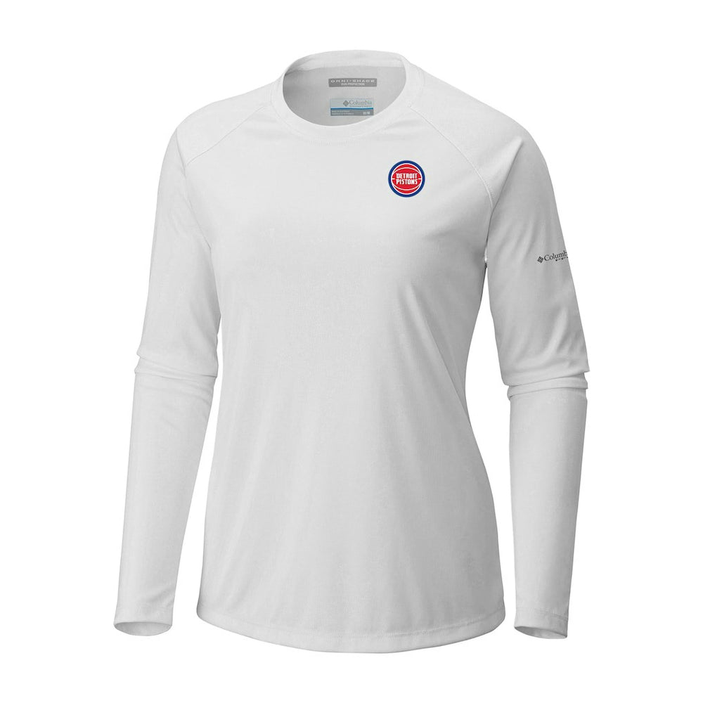 Detroit Pistons Women's Tidal Tee II Long Sleeve T-Shirt White