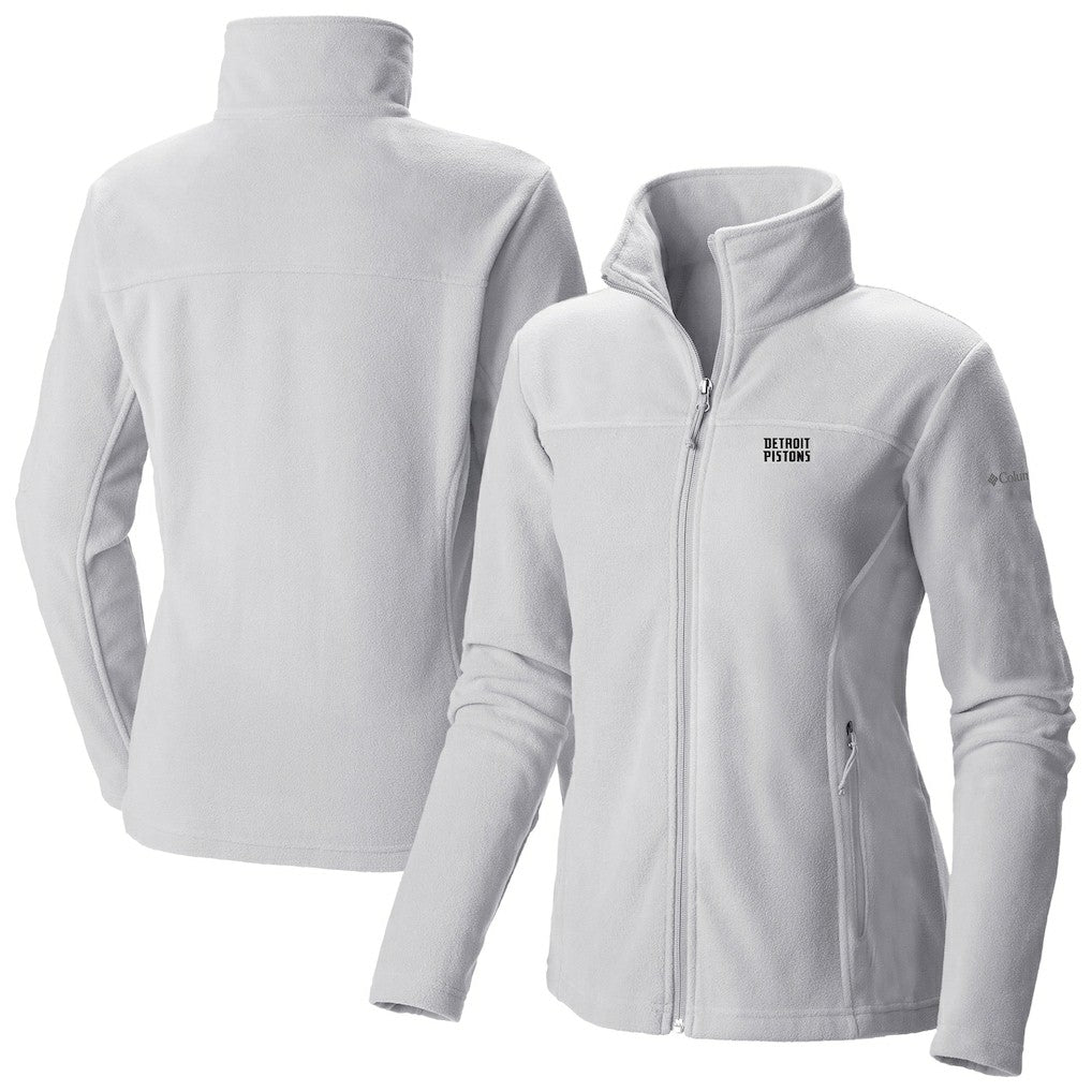 Detroit Pistons Women's Give & Go II Fleece Full-Zip Jacket White