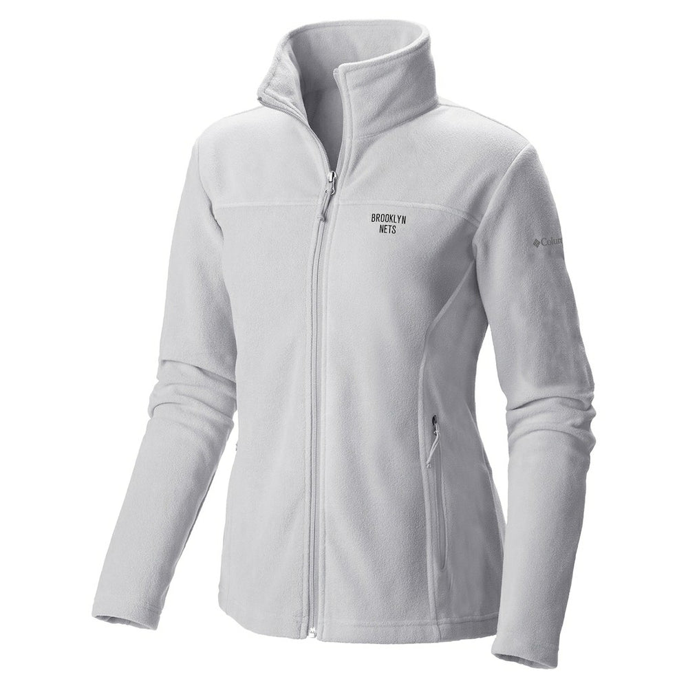 Brooklyn Nets Women's Give & Go II Fleece Full-Zip Jacket White