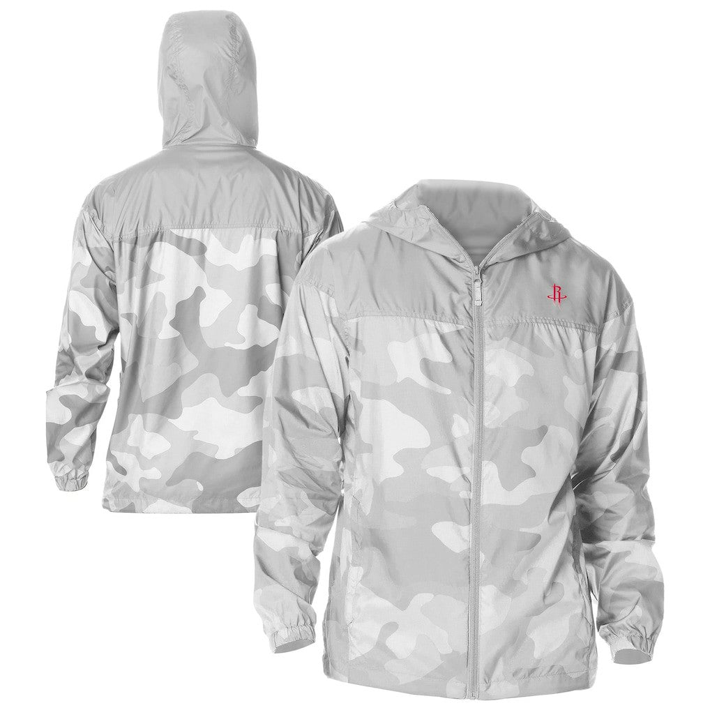 Houston Rockets Flash Challenger Windbreaker Jacket Gray