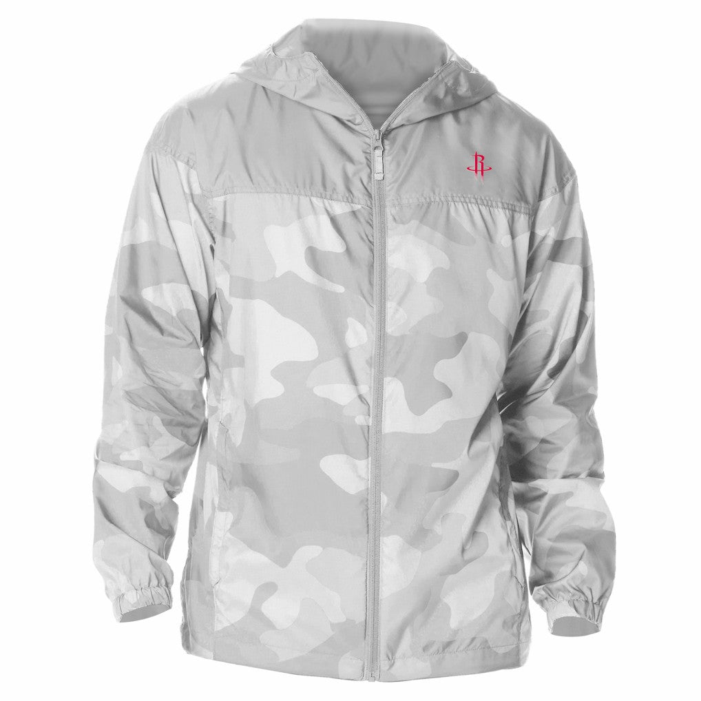 Houston Rockets Flash Challenger Windbreaker Jacket Gray