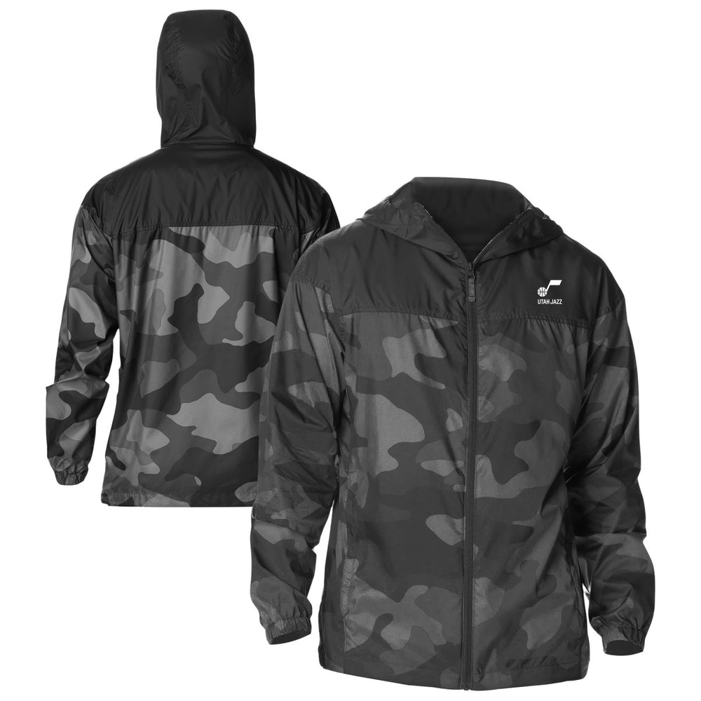 Utah Jazz Flash Challenger Windbreaker Jacket Black