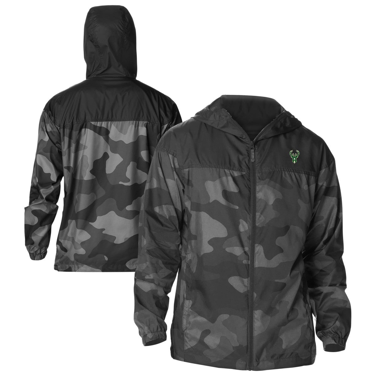 Milwaukee Bucks Flash Challenger Windbreaker Jacket Black
