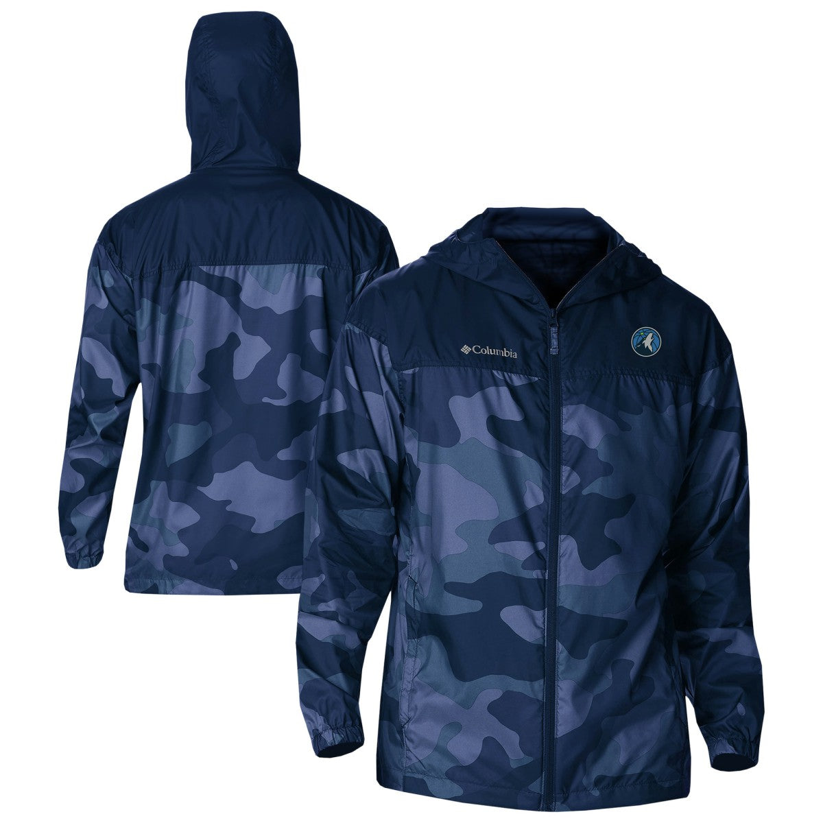 Minnesota Timberwolves Flash Challenger Windbreaker Jacket Navy