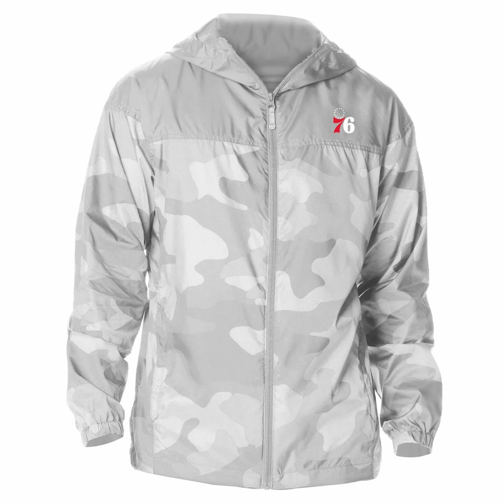 Philadelphia 76ers Flash Challenger Windbreaker Jacket Gray