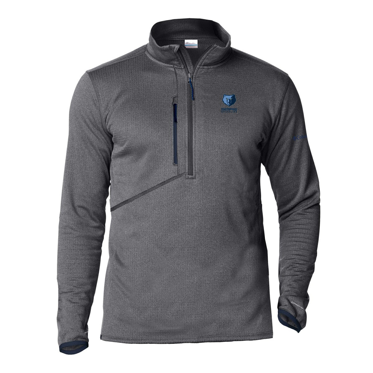 Memphis Grizzlies Park View Fleece Half-Zip Top Gray