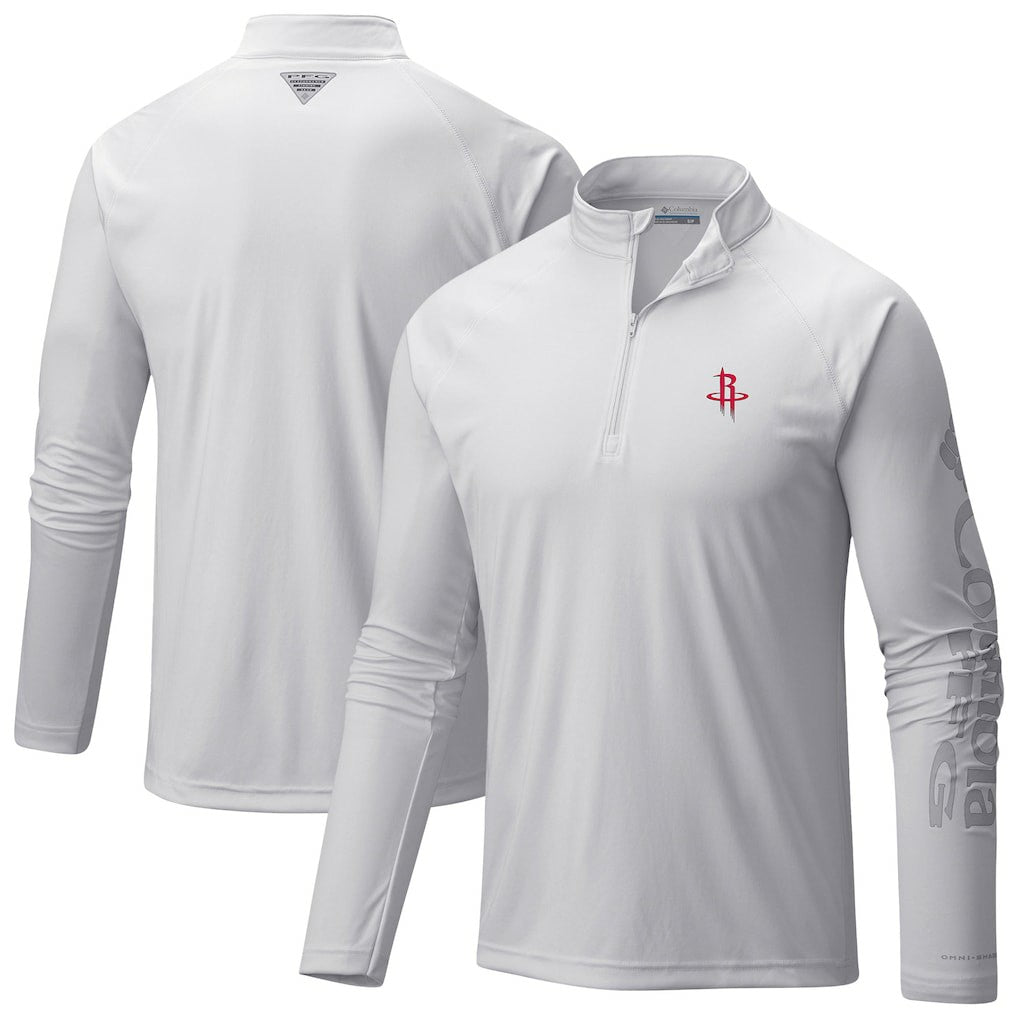 Houston Rockets PFG Terminal Tackle Quarter-Zip Top White