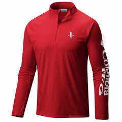 Houston Rockets PFG Terminal Tackle Quarter-Zip Top Red