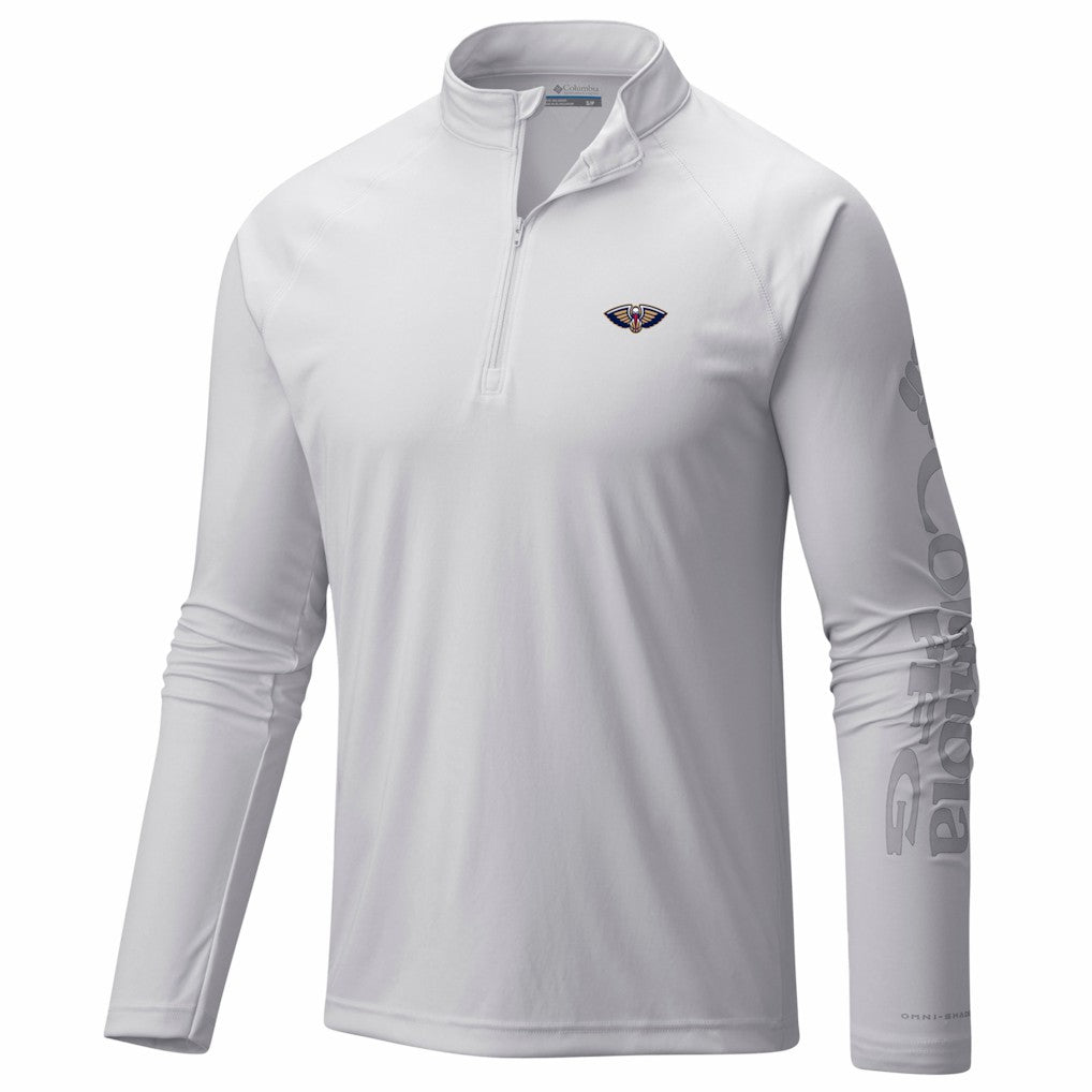 New Orleans Pelicans PFG Terminal Tackle Quarter-Zip Top White