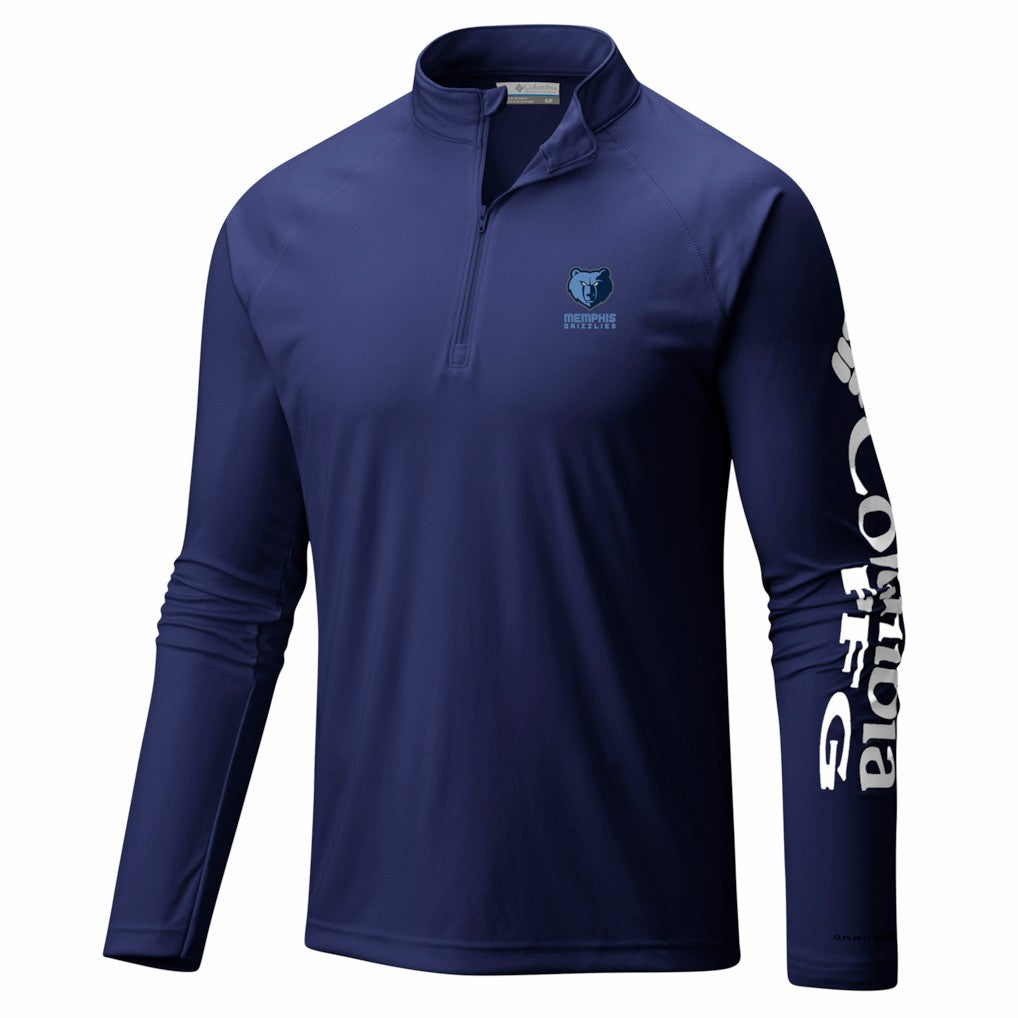 Memphis Grizzlies PFG Terminal Tackle Quarter-Zip Top Navy