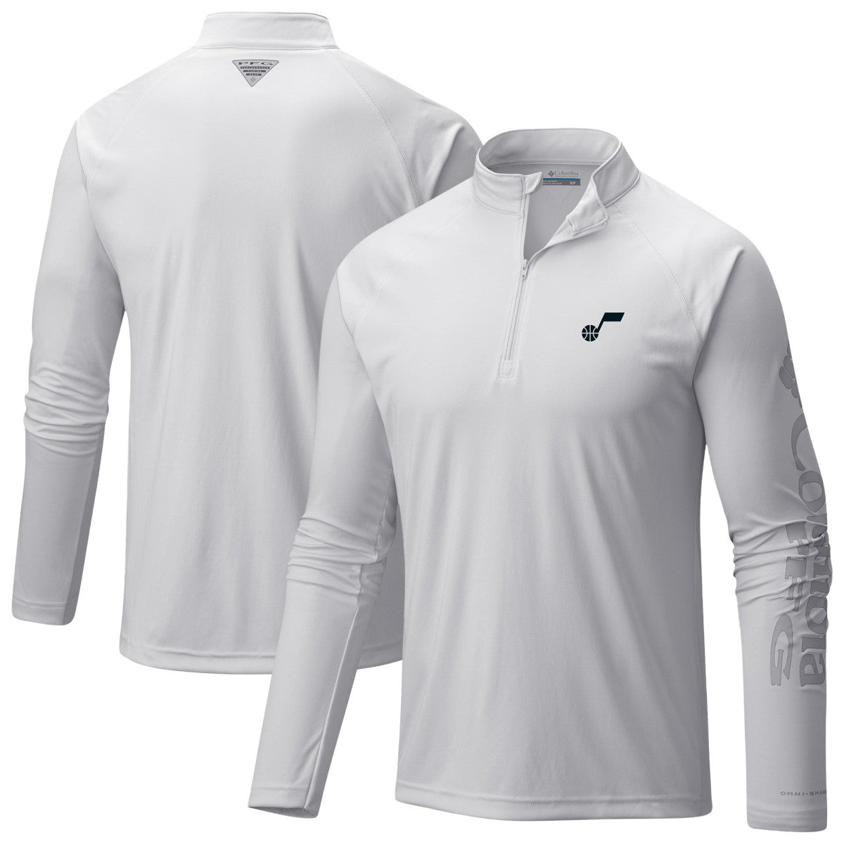 Utah Jazz PFG Terminal Tackle Quarter-Zip Top White