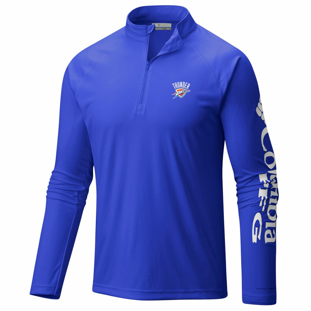 Oklahoma City Thunder PFG Terminal Tackle Quarter-Zip Top Blue