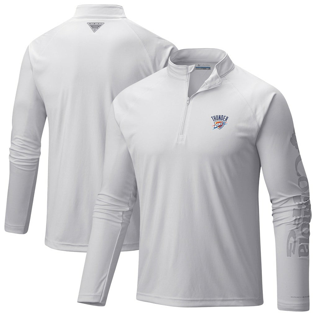Oklahoma City Thunder PFG Terminal Tackle Quarter-Zip Top White