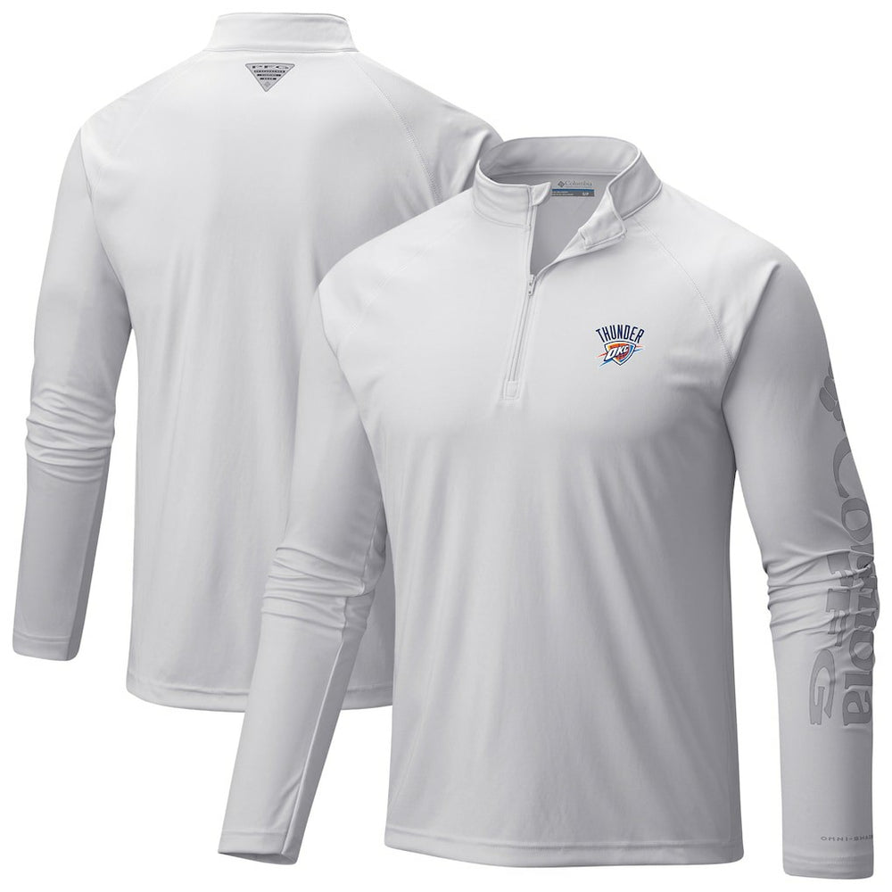 Oklahoma City Thunder PFG Terminal Tackle Quarter-Zip Top White