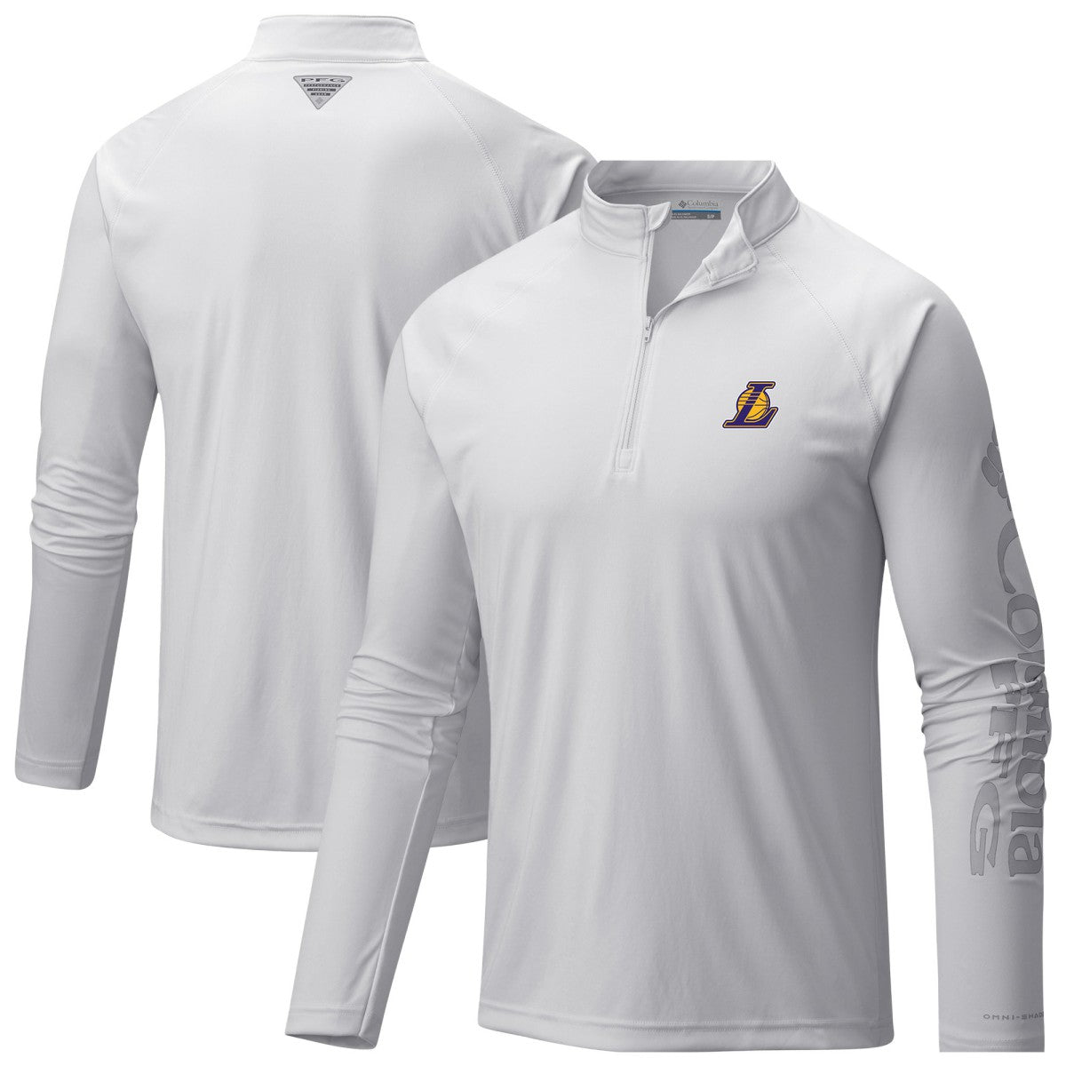 Los Angeles Lakers PFG Terminal Tackle Quarter-Zip Top White