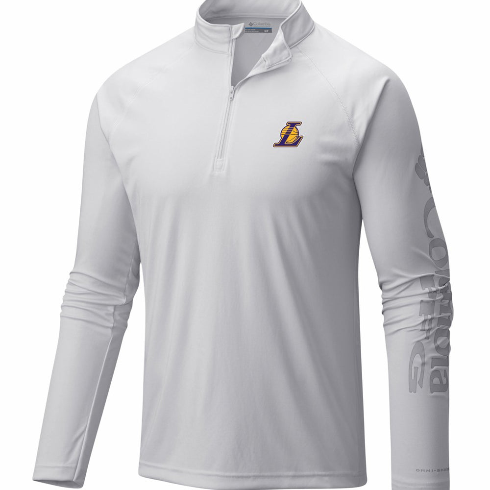 Los Angeles Lakers PFG Terminal Tackle Quarter-Zip Top White