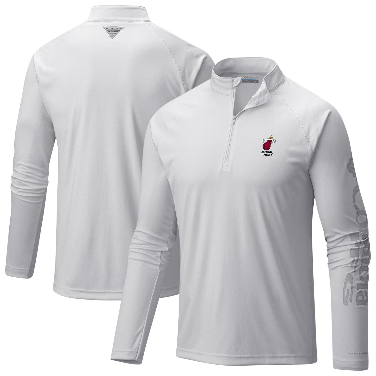 Miami Heat PFG Terminal Tackle Quarter-Zip Top White