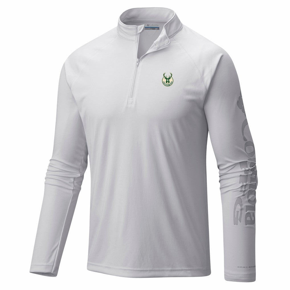 Milwaukee Bucks PFG Terminal Tackle Quarter-Zip Top White