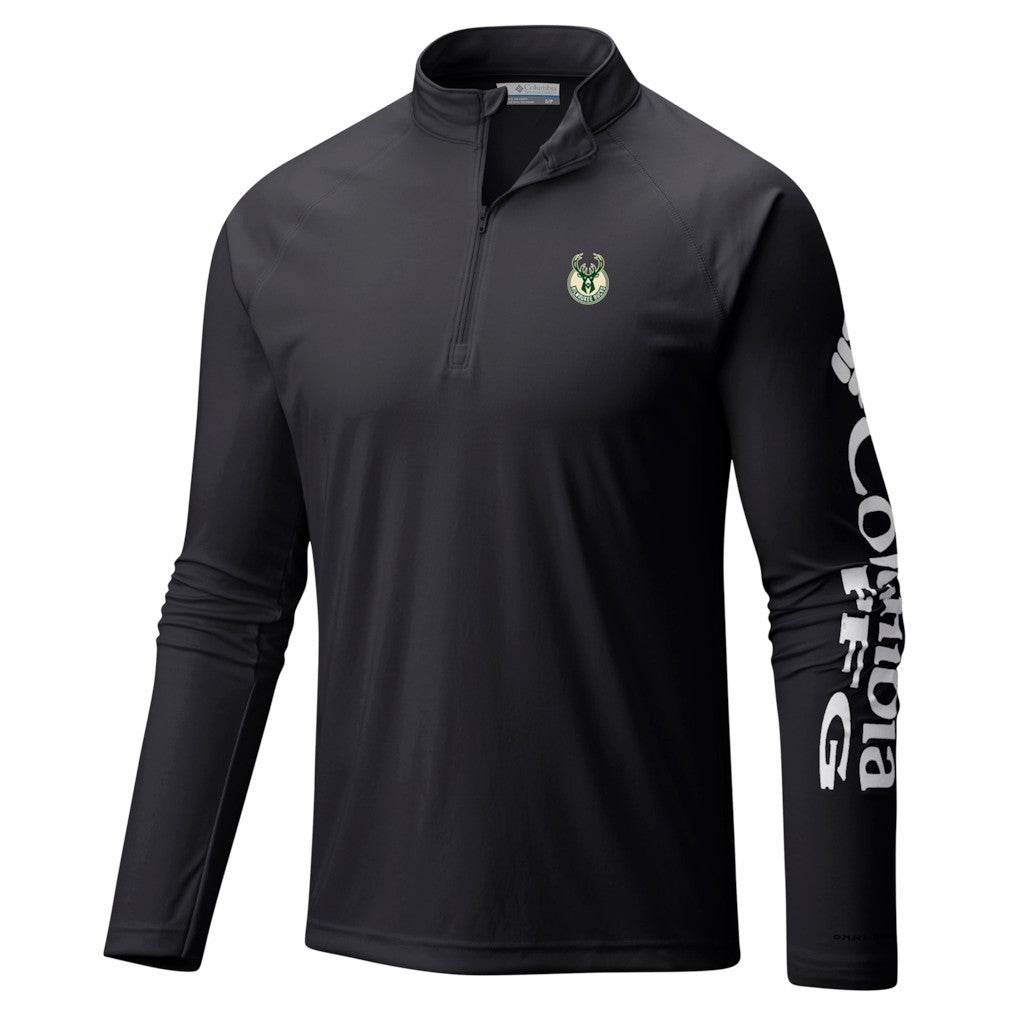 Milwaukee Bucks PFG Terminal Tackle Quarter-Zip Top Black