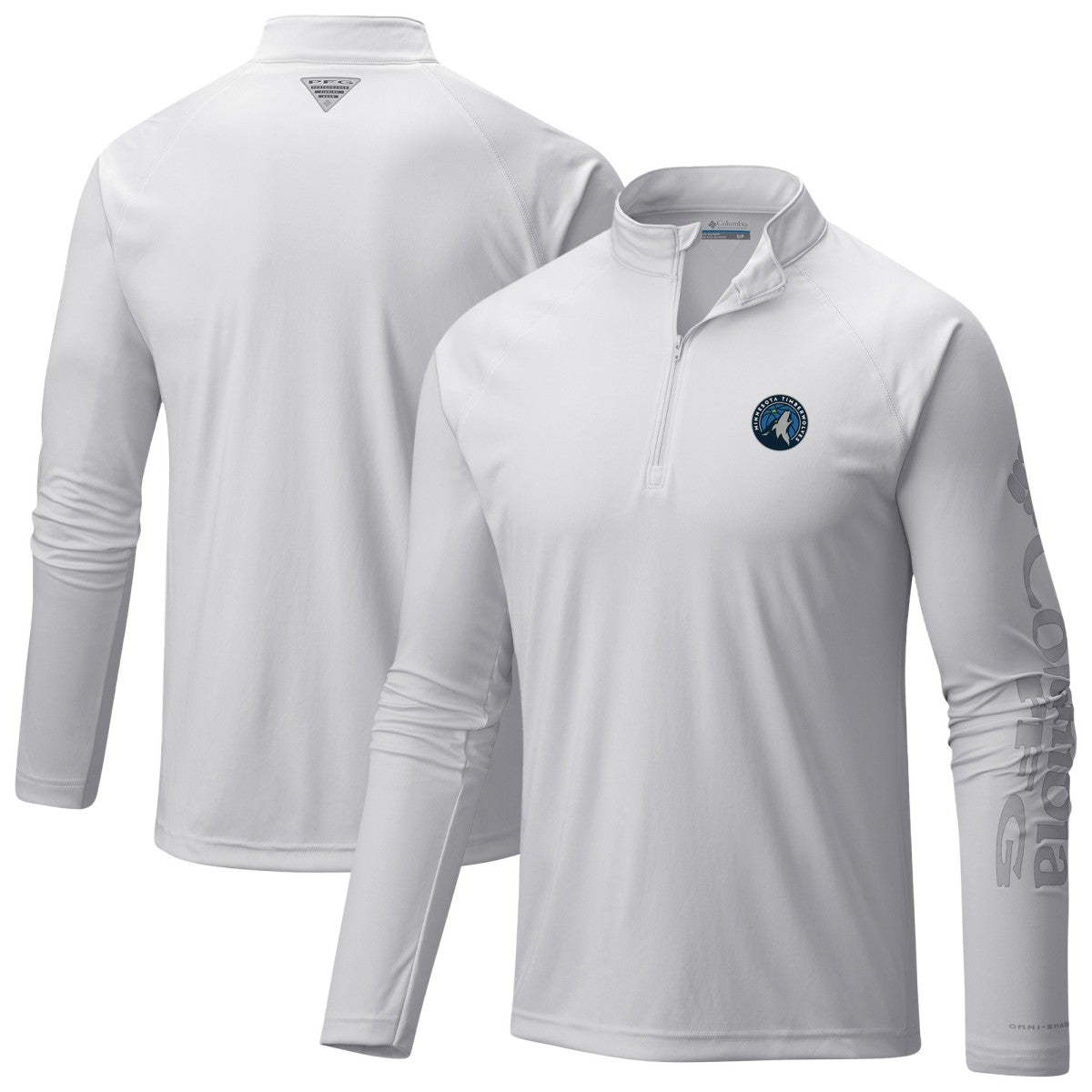 Minnesota Timberwolves PFG Terminal Tackle Quarter-Zip Top White