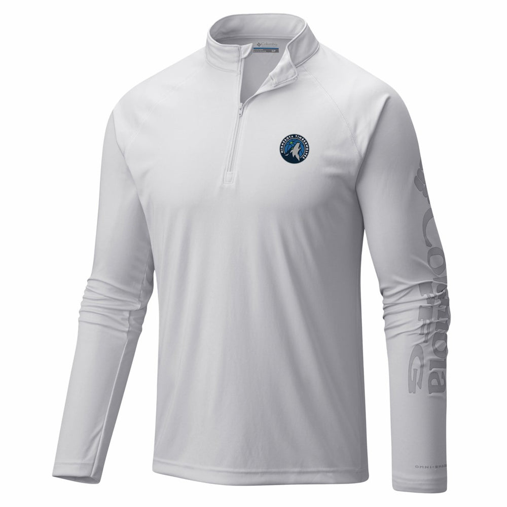 Minnesota Timberwolves PFG Terminal Tackle Quarter-Zip Top White