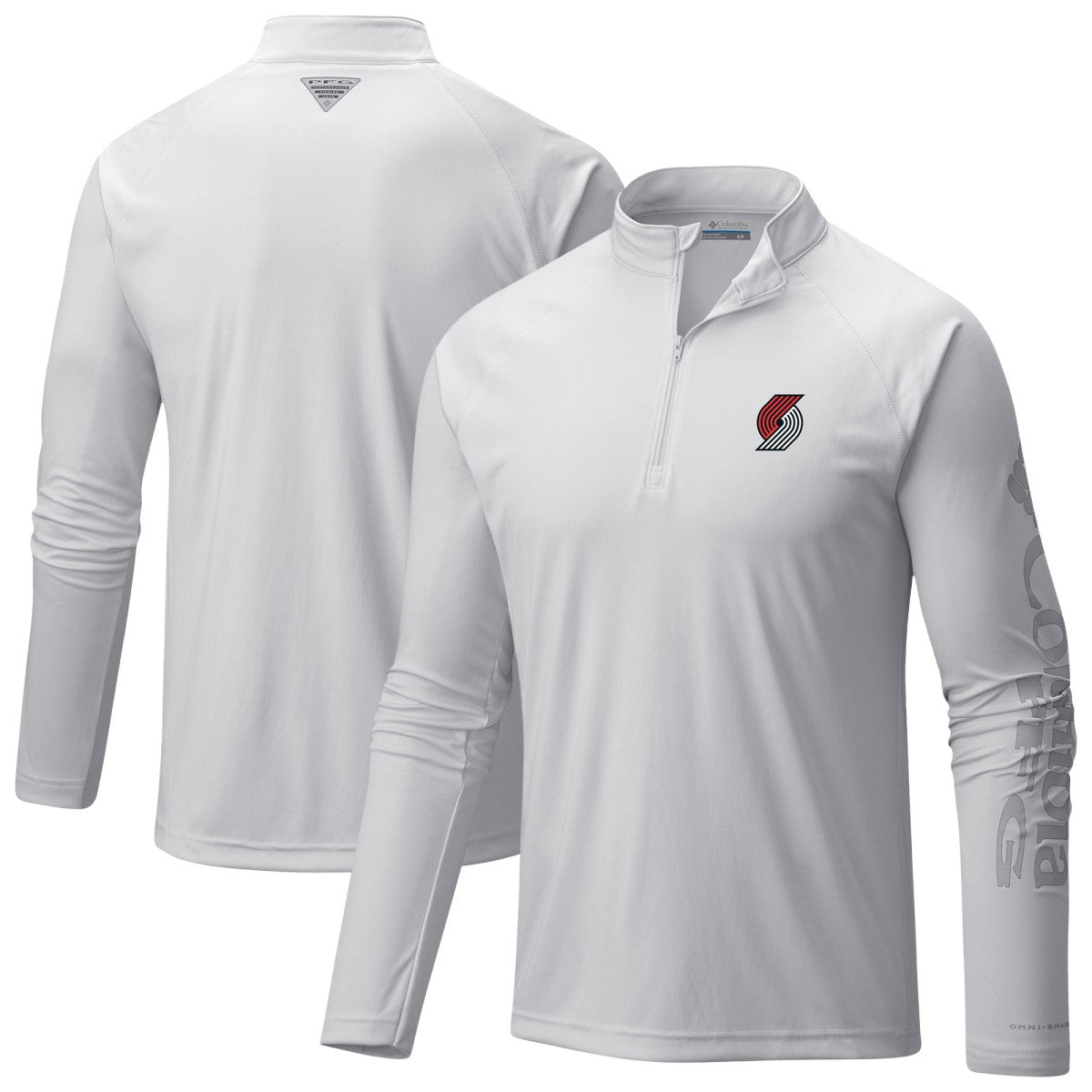 Portland Trail Blazers PFG Terminal Tackle Quarter-Zip Top White