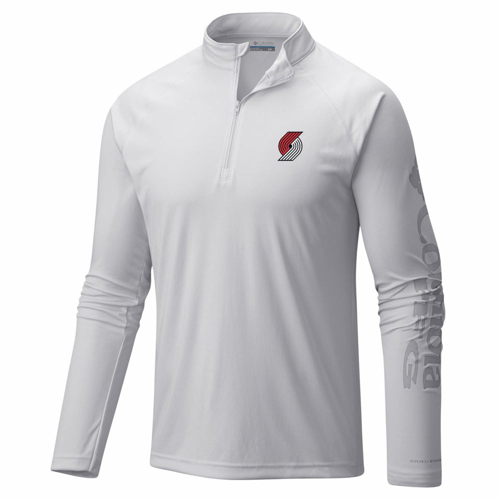 Portland Trail Blazers PFG Terminal Tackle Quarter-Zip Top White