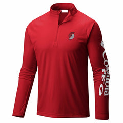 Portland Trail Blazers PFG Terminal Tackle Quarter-Zip Top Red