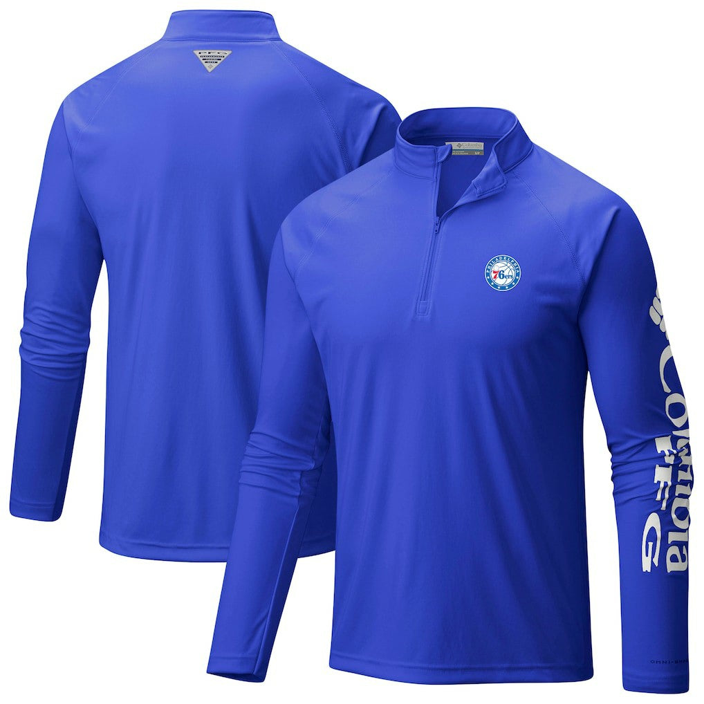 Philadelphia 76ers PFG Terminal Tackle Quarter-Zip Top Blue