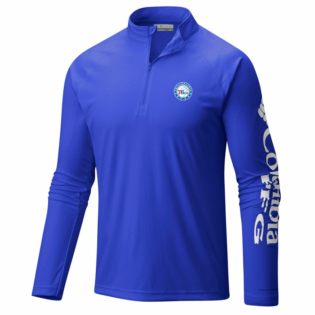 Philadelphia 76ers PFG Terminal Tackle Quarter-Zip Top Blue