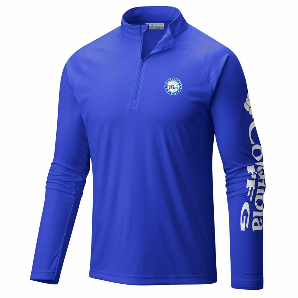 Philadelphia 76ers PFG Terminal Tackle Quarter-Zip Top Blue