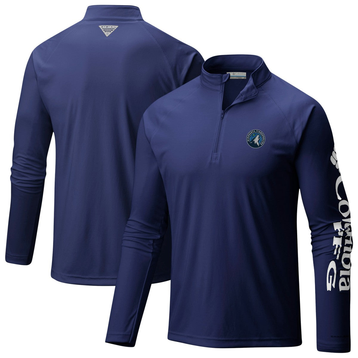 Minnesota Timberwolves PFG Terminal Tackle Quarter-Zip Top Navy
