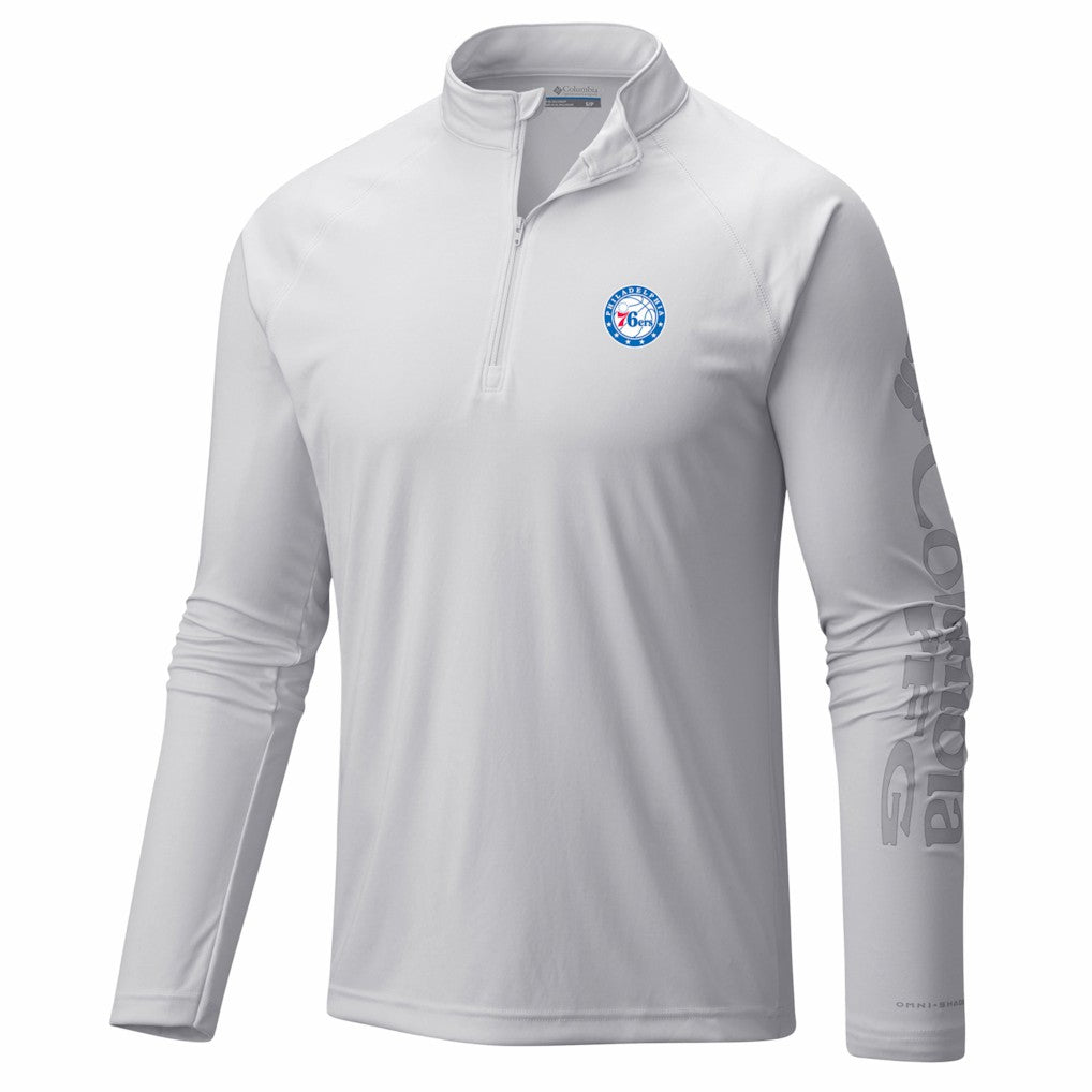 Philadelphia 76ers PFG Terminal Tackle Quarter-Zip Top White