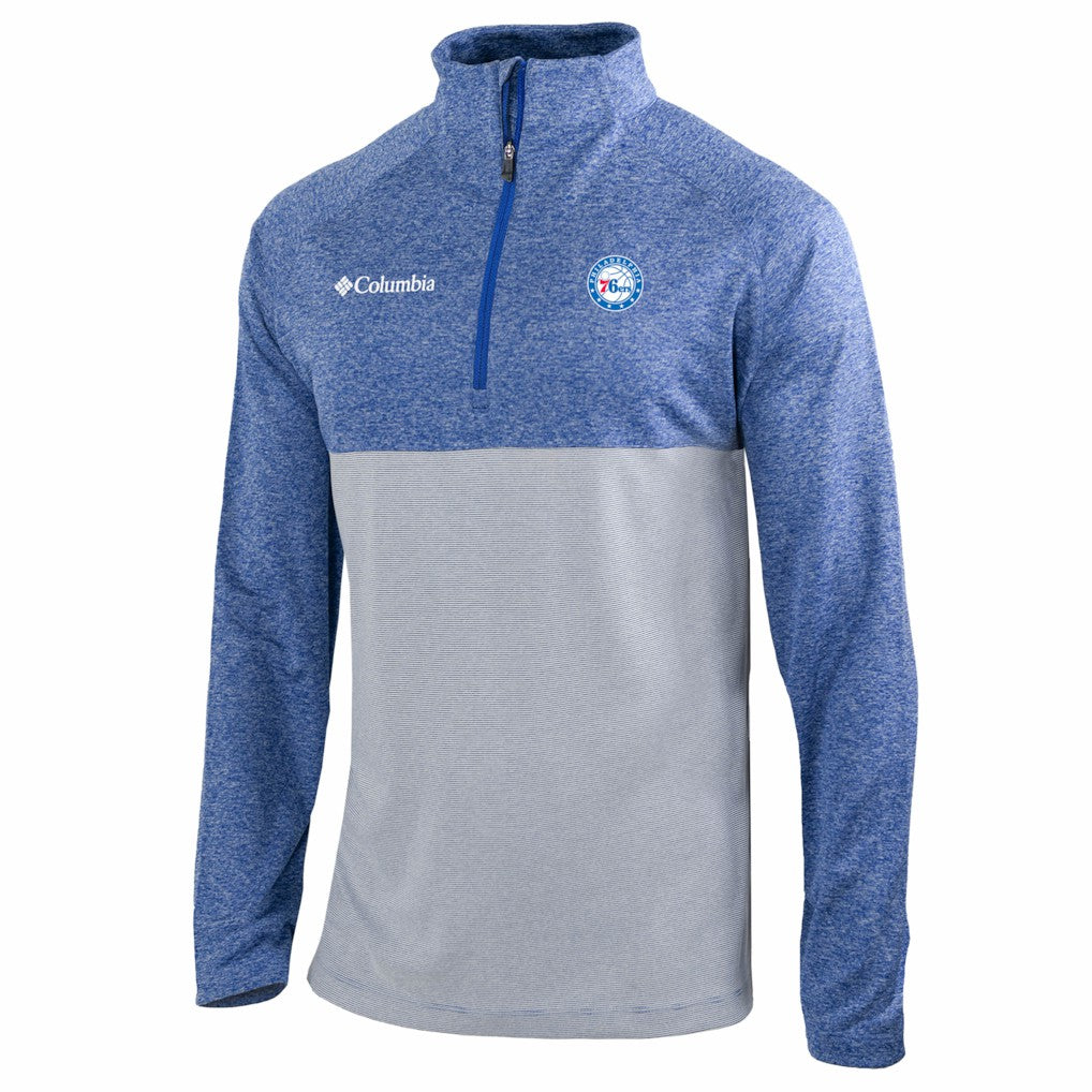 Philadelphia 76ers Omni-Wick Rockin' It Quarter-Zip Top Blue