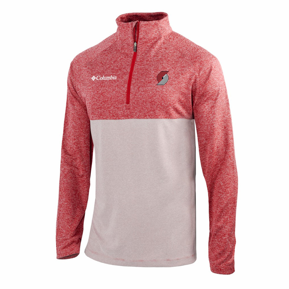 Portland Trail Blazers Omni-Wick Rockin' It Quarter-Zip Top Red