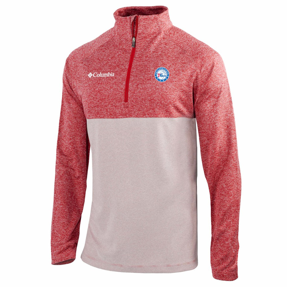 Philadelphia 76ers Omni-Wick Rockin' It Quarter-Zip Top Red